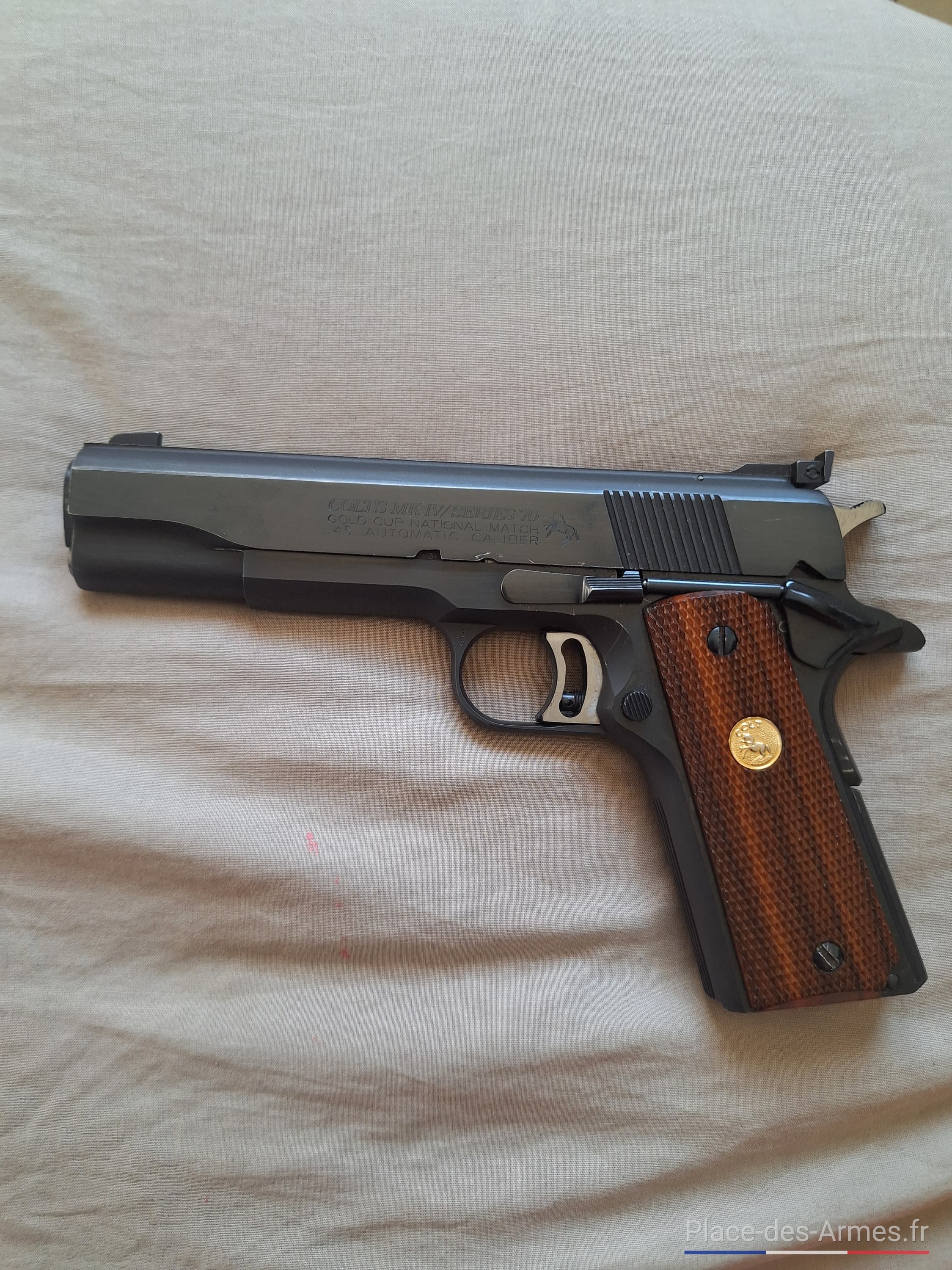 Colt 1911 gold cup national match serie 70 finition blued — photo 2
